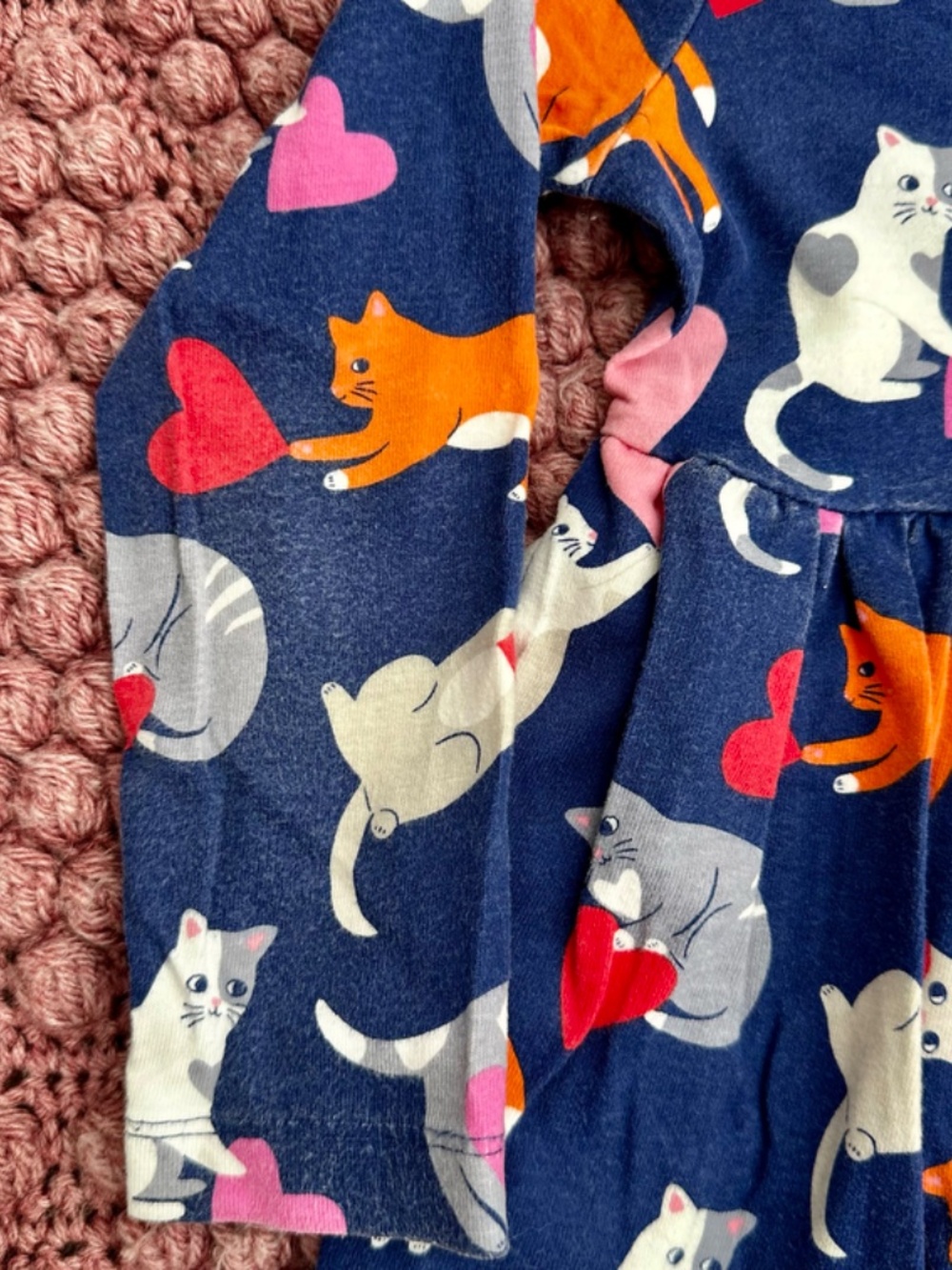 Mini Boden Blue Cat Dress - Picture 4 of 6